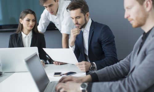 52382666 - young people working in the office